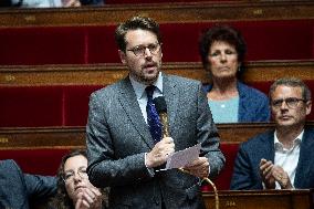 Session of questions to the government at the French National Assembly - Paris EB