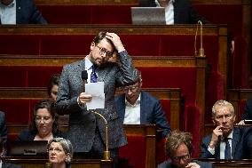 Session of questions to the government at the French National Assembly - Paris EB