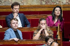 Session of questions to the government at the French National Assembly - Paris EB