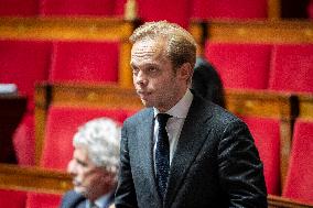 Session of questions to the government at the French National Assembly - Paris EB