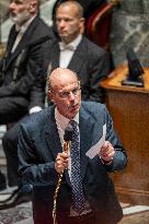 Session of questions to the government at the French National Assembly - Paris EB