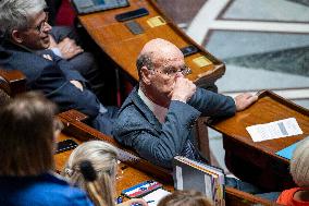 Session of questions to the government at the French National Assembly - Paris EB