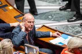 Session of questions to the government at the French National Assembly - Paris EB