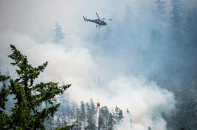 Dryden Creek Fire Rages North of Squamish - Canada