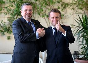 President Macron Meets Costa Rican President Chaves At UN Ocean Conference - Nice