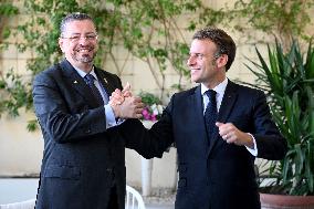 President Macron Meets Costa Rican President Chaves At UN Ocean Conference - Nice