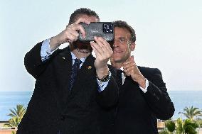 President Macron Meets Costa Rican President Chaves At UN Ocean Conference - Nice