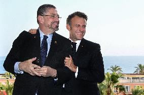 President Macron Meets Costa Rican President Chaves At UN Ocean Conference - Nice