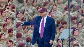Donald Trump At US Army’s 250th Anniversary - North Carolina
