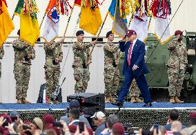 Donald Trump At US Army’s 250th Anniversary - North Carolina