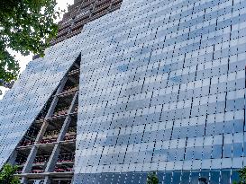Illustration - Construction of Tower Triangle by Herzog & de Meuron - Paris