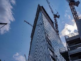 Illustration - Construction of Tower Triangle by Herzog & de Meuron - Paris