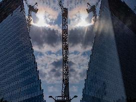 Illustration - Construction of Tower Triangle by Herzog & de Meuron - Paris