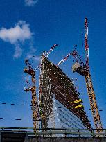 Illustration - Construction of Tower Triangle by Herzog & de Meuron - Paris