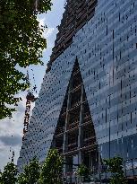 Illustration - Construction of Tower Triangle by Herzog & de Meuron - Paris