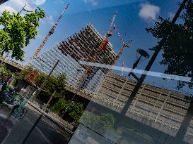 Illustration - Construction of Tower Triangle by Herzog & de Meuron - Paris