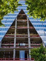 Illustration - Construction of Tower Triangle by Herzog & de Meuron - Paris