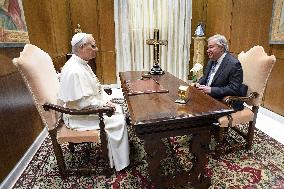 Pope Leo XIV Meets Antonio Guterres - Vatican