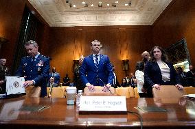 Pete Hegseth on Capitol Hill - Washington