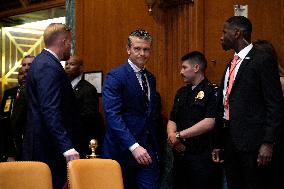 Pete Hegseth on Capitol Hill - Washington