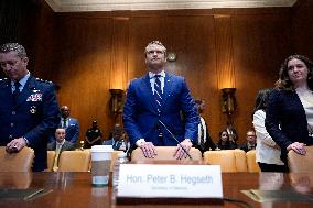 Pete Hegseth on Capitol Hill - Washington