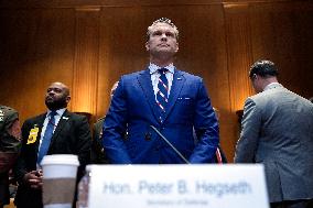 Pete Hegseth on Capitol Hill - Washington