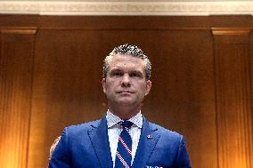 Pete Hegseth on Capitol Hill - Washington