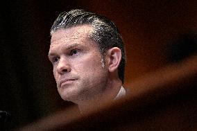 Pete Hegseth on Capitol Hill - Washington