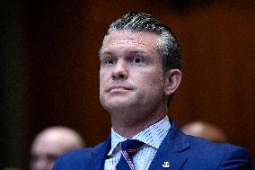Pete Hegseth on Capitol Hill - Washington