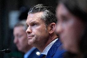Pete Hegseth on Capitol Hill - Washington
