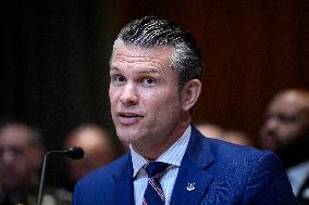 Pete Hegseth on Capitol Hill - Washington