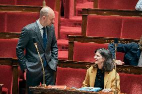 Session of questions to the government at the French National Assembly - Paris AJ