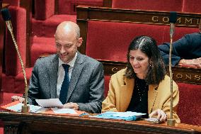 Session of questions to the government at the French National Assembly - Paris AJ
