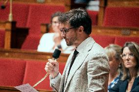 Session of questions to the government at the French National Assembly - Paris AJ