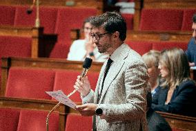 Session of questions to the government at the French National Assembly - Paris AJ