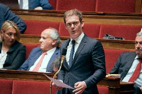 Session of questions to the government at the French National Assembly - Paris AJ
