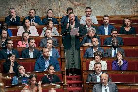 Session of questions to the government at the French National Assembly - Paris AJ