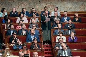 Session of questions to the government at the French National Assembly - Paris AJ