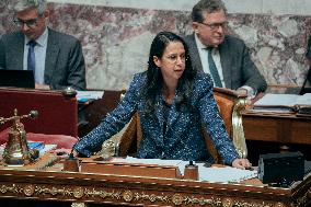 Session of questions to the government at the French National Assembly - Paris AJ