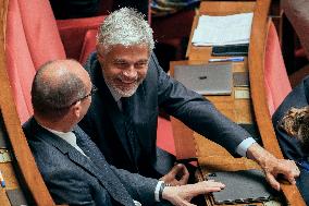Session of questions to the government at the French National Assembly - Paris AJ