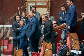 Session of questions to the government at the French National Assembly - Paris AJ