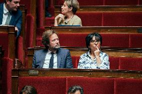 Session of questions to the government at the French National Assembly - Paris AJ
