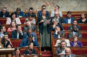 Session of questions to the government at the French National Assembly - Paris AJ