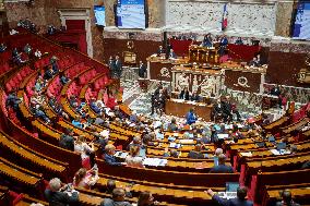 Session of questions to the government at the French National Assembly - Paris AJ