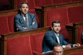 Session of questions to the government at the French National Assembly - Paris AJ
