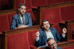 Session of questions to the government at the French National Assembly - Paris AJ