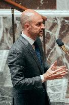 Session of questions to the government at the French National Assembly - Paris AJ