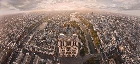 Exclusive - Illustration - The Cathedral of Notre Dame - Paris