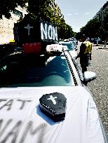 Angry Taxis Rally - Paris