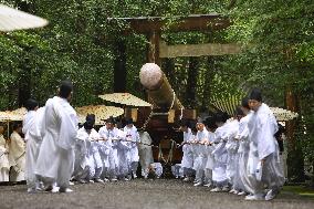 Rite at Ise Jingu shrine in Mie Pref.